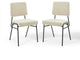 Craft Dining Side Chair Upholstered Fabric Set of 2-Black Beige