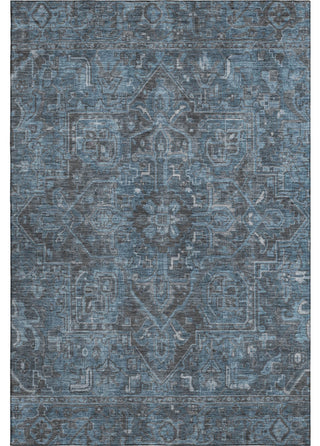 Premium Machine Washable Mayfield AMF571 Navy 8' x 10' Rug