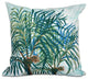 Palms, Floral Print Pillow, Blue, 18"x18"