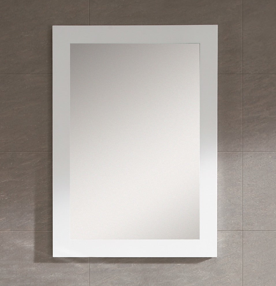 Fine Fixtures Ironwood Mirror, White Matte, 30"