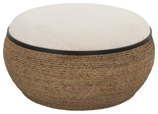 Uttermost Island Straw Storage Ottoman / Coffee Table