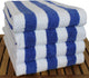 Towel 100% Cotton Pool Beach Towels, Cabana, Blue, Set of 4