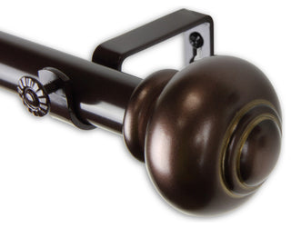 Bedpost 1" Curtain Rod, Bronze, 120"-170"