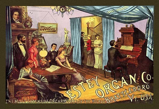 Estey Organ Company- Gallery Wrapped Canvas Art 28" x 42"