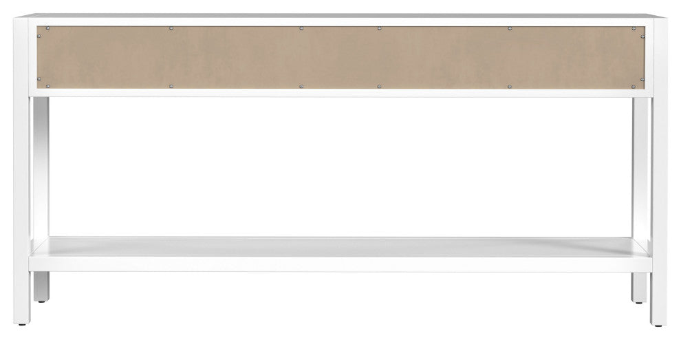 Lark 3-Drawer 65" Console Table, White