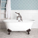 Kensington 60 Inch Cast Iron Double Ended Clawfoot Tub - Rim Faucet Drillings