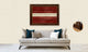 Lebanon Country Textured Flag Print With Brown Gold Frame, 19"X27"