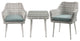 3-Piece Patio Bistro Set, Green and Beige Wicker