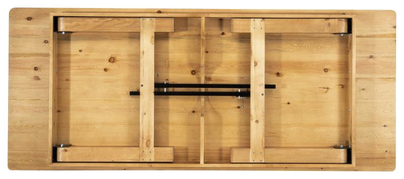 HERCULES Series 8' x 40" Solid Pine Folding Farm Table, Light Natural