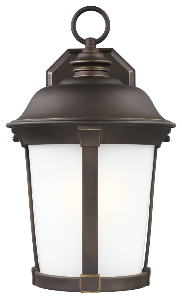 Calder Large 1-Light Outdoor Wall Lantern, Antique Bronze