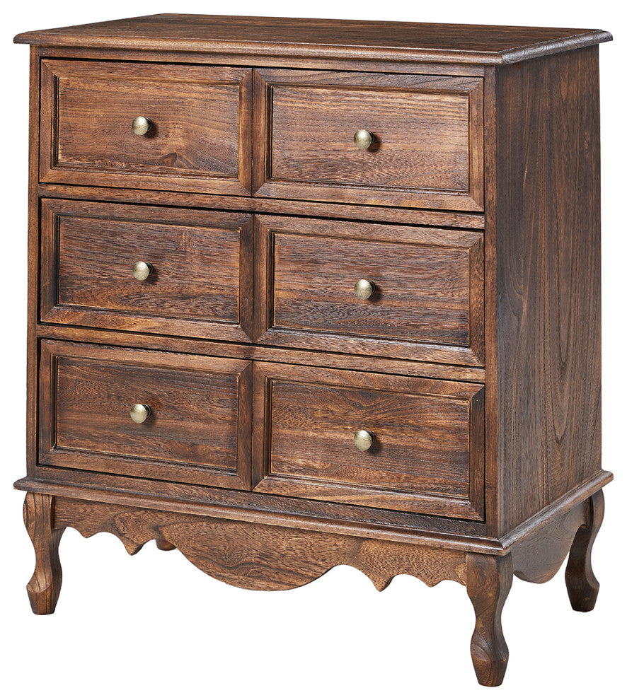 32" Tall 3-Drawer Nightstand Set of 2, Walnut
