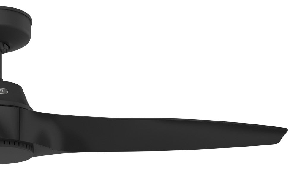52" Mosley Damp Rated Ceiling Fan and Wall Control, Matte Black