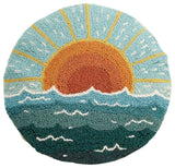 Circular Sun Seascape Hook Pillow