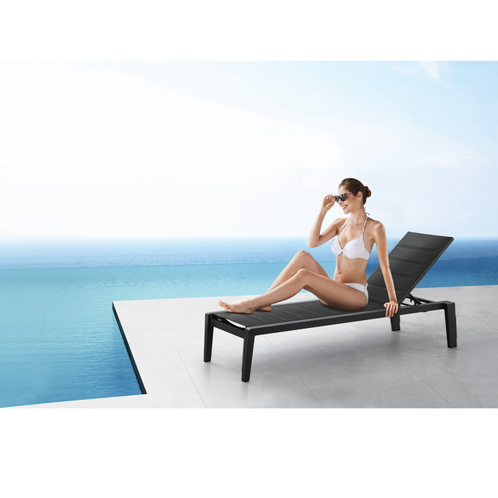 HIGOLD 6977 Emoti  Mesh Outdoor Chaise Lounge Set of 2,Aluminum