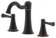 Konya Double Handle Oil Rubbed Bronze Faucet, Drain Assembly Without Overflow