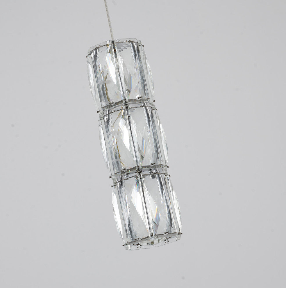 Clear Crystal Single Pendant LED Light