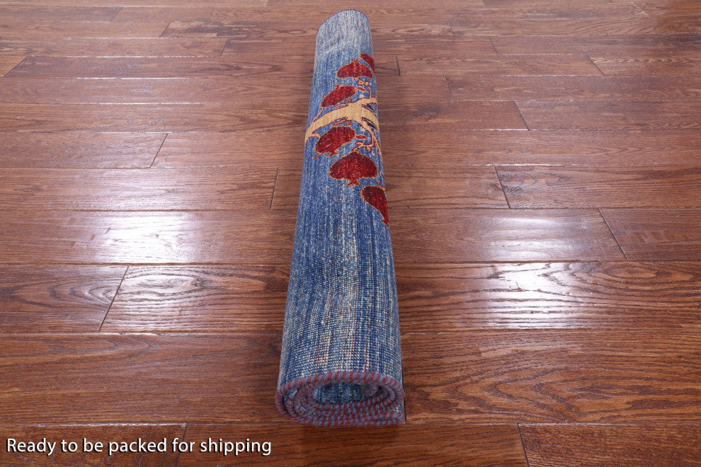 Persian Gabbeh Pomegranate Tree Wool Rug 3' 4" X 4' 10" Q11060