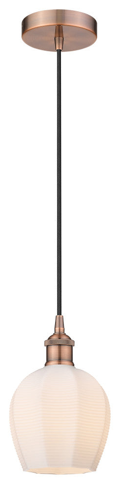 Innovations 616-1P-AC-G461-6 1-Light Mini Pendant, Antique Copper