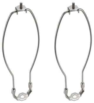 Aspen Creative 20008-22 11" Lamp Harp With Saddle, Satin Nickel, 2-Pack