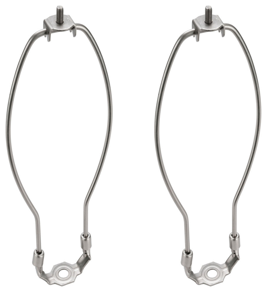 Aspen Creative 20008-22 11" Lamp Harp With Saddle, Satin Nickel, 2-Pack