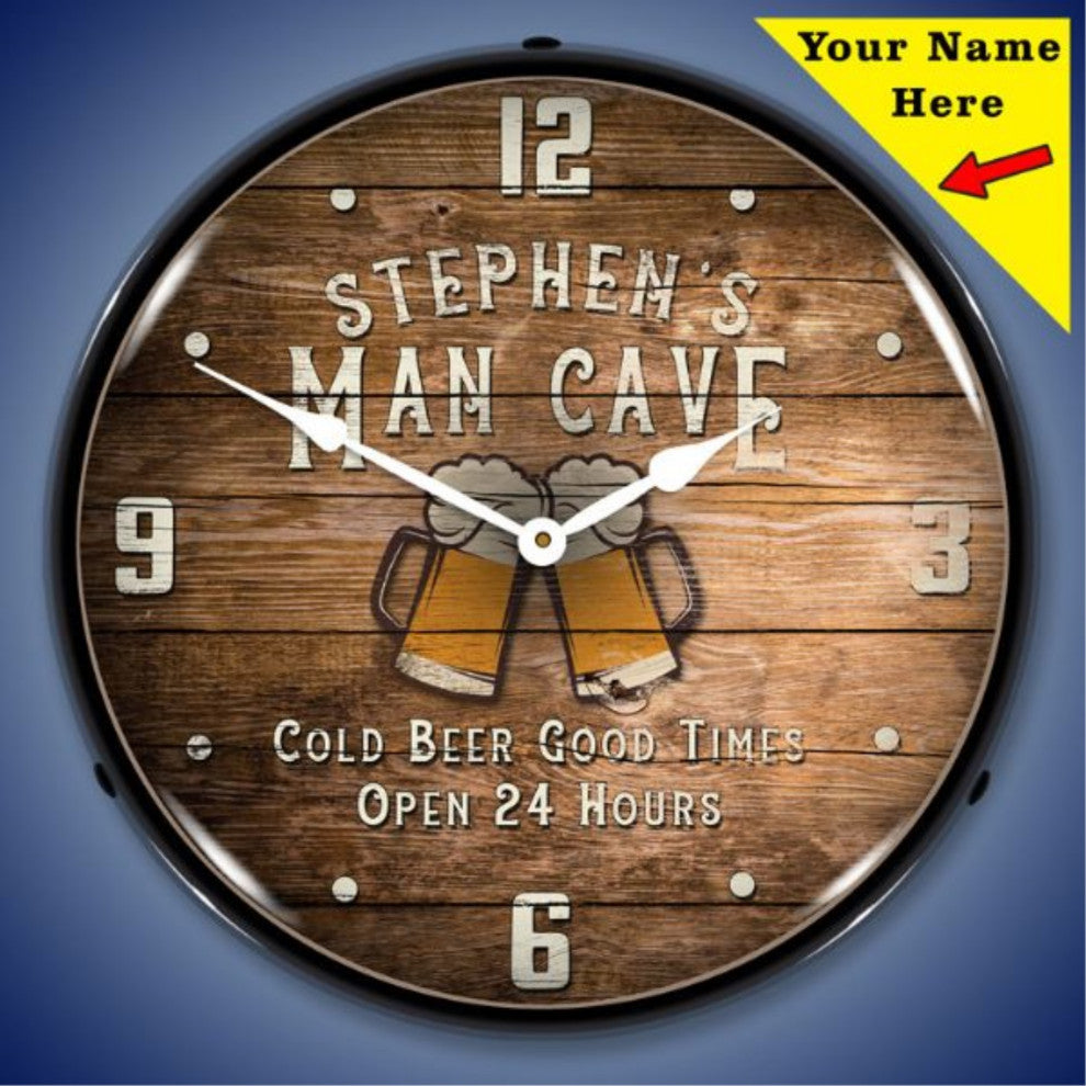 AG20111167 Add Your name Man Cave Clock