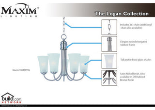 Maxim 10054 Logan 28"W Bath Light - Satin Nickel / Frosted Glass