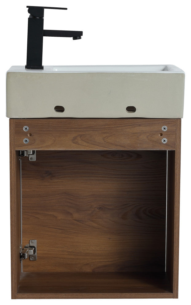 18" Sink Vanity, Plywood, Ceramic Top, No Faucet