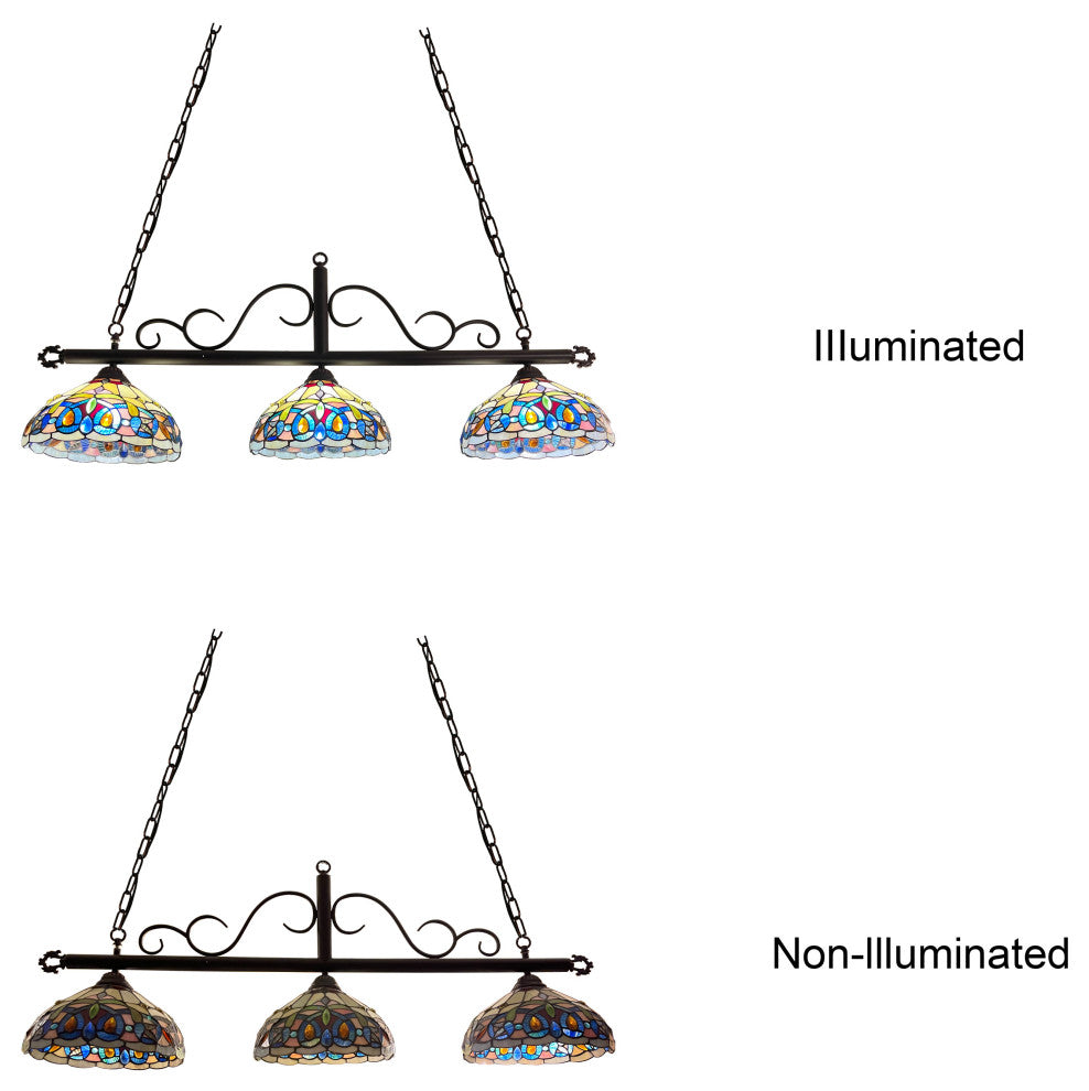 CHLOE Lighting CH3T353BV45-IL3 SERENITY Victorian 3 Light Island Pendant