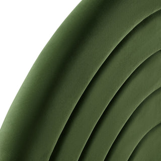 Solana Arched Performance Velvet Twin Headboard, Moss Green