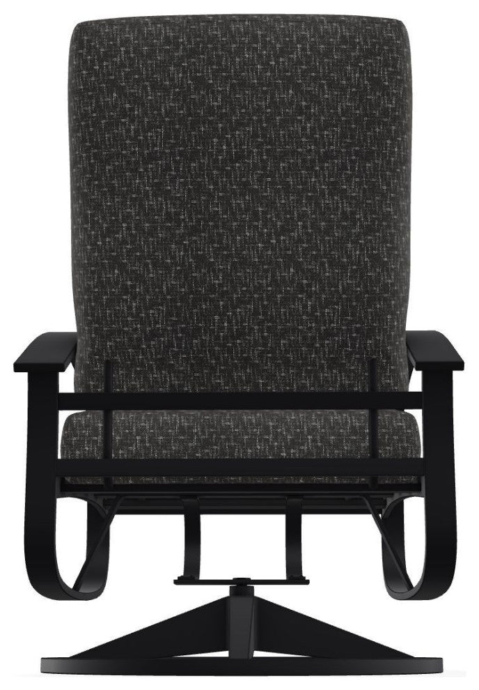 Belle Isle Cushion Outdoor Swivel Rocker, Hither Char/Black