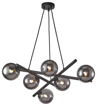 Modena - 6-Light Chandelier - Black