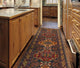 Fine Vintage Distressed Ahmad Red/Navy Runner, 4'2x9'5