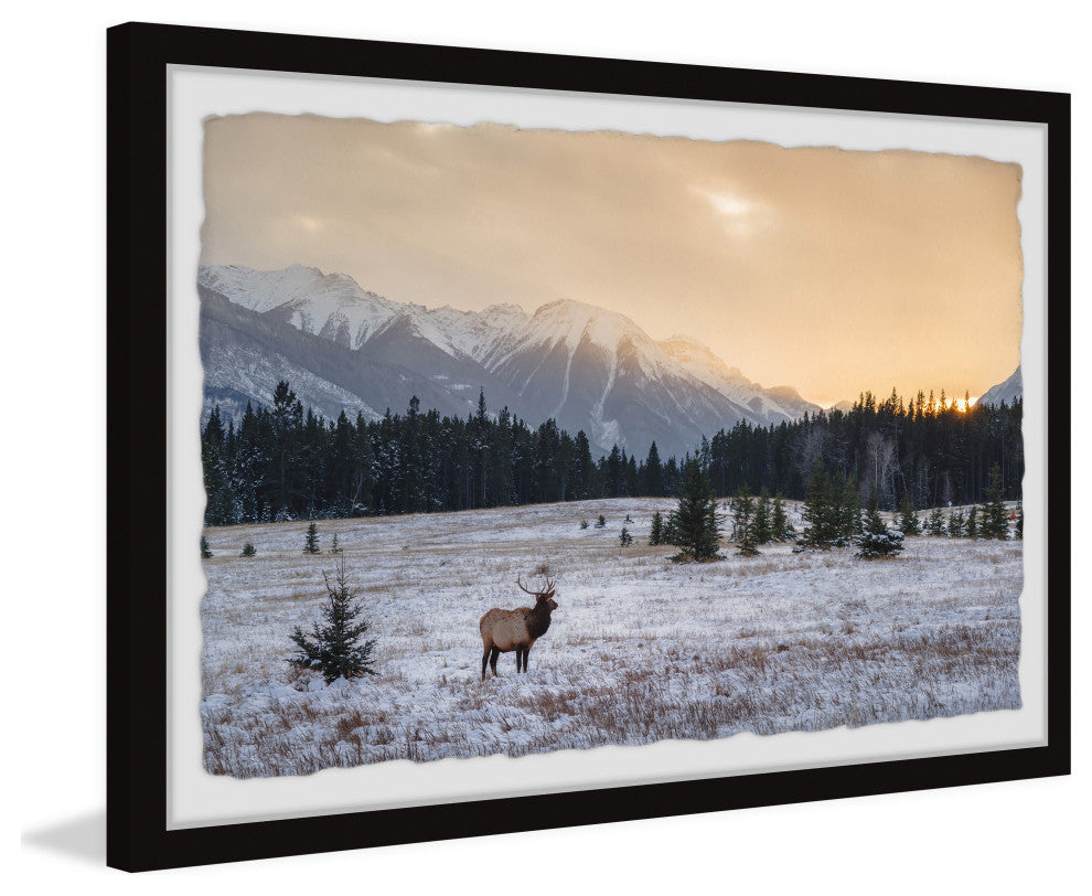 "Snowy Winter" Framed Painting Print, 36x24
