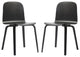 Elite Living Glen, Set of 2, Modern Wooden Dining Side Chair, Black