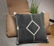 Bordered and Tufted Geometric Throw Pillow