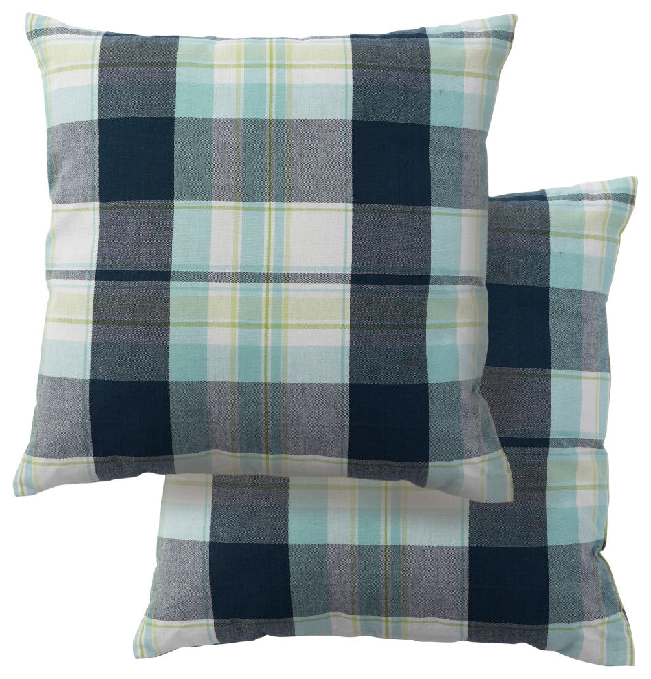 Lake Plaid Pillow Cover 18X18 Set of 2