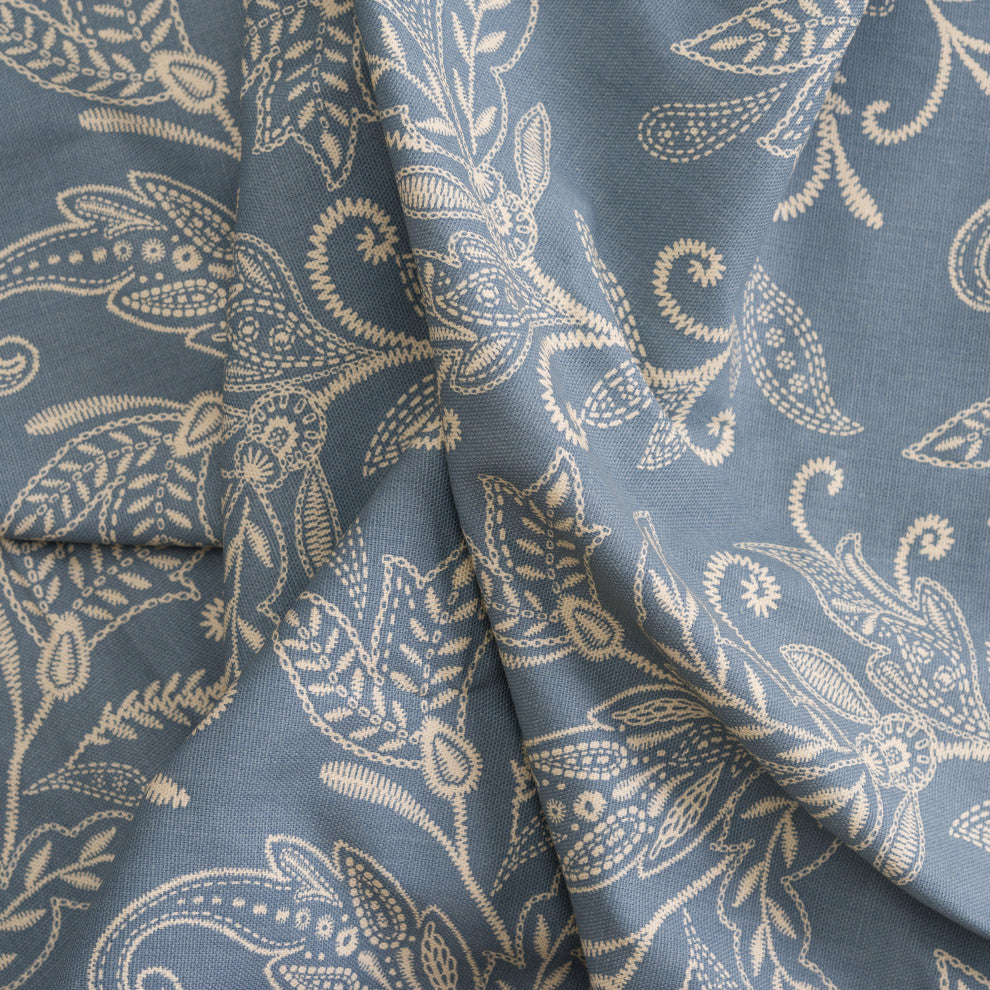 Lexington Leaf 58"x15" Tailored Valance, Blue
