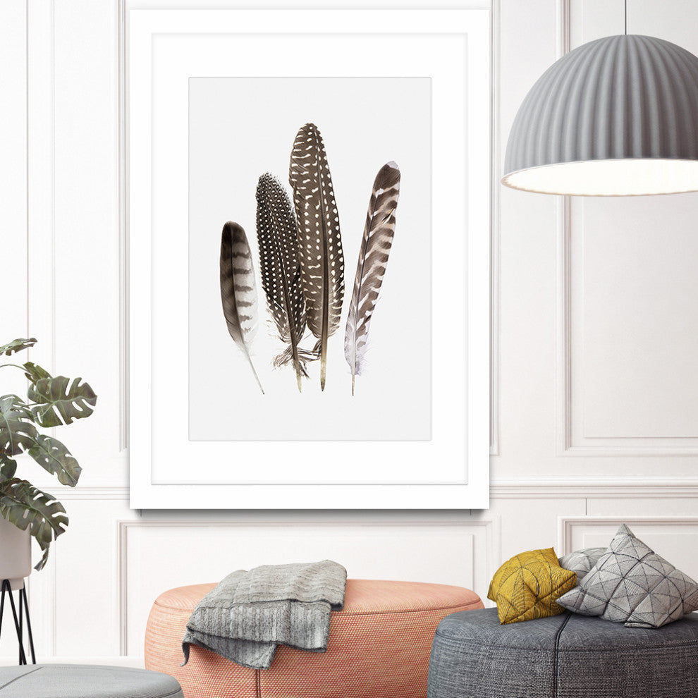 "Feathers II" Matted and Framed, 52"x36"