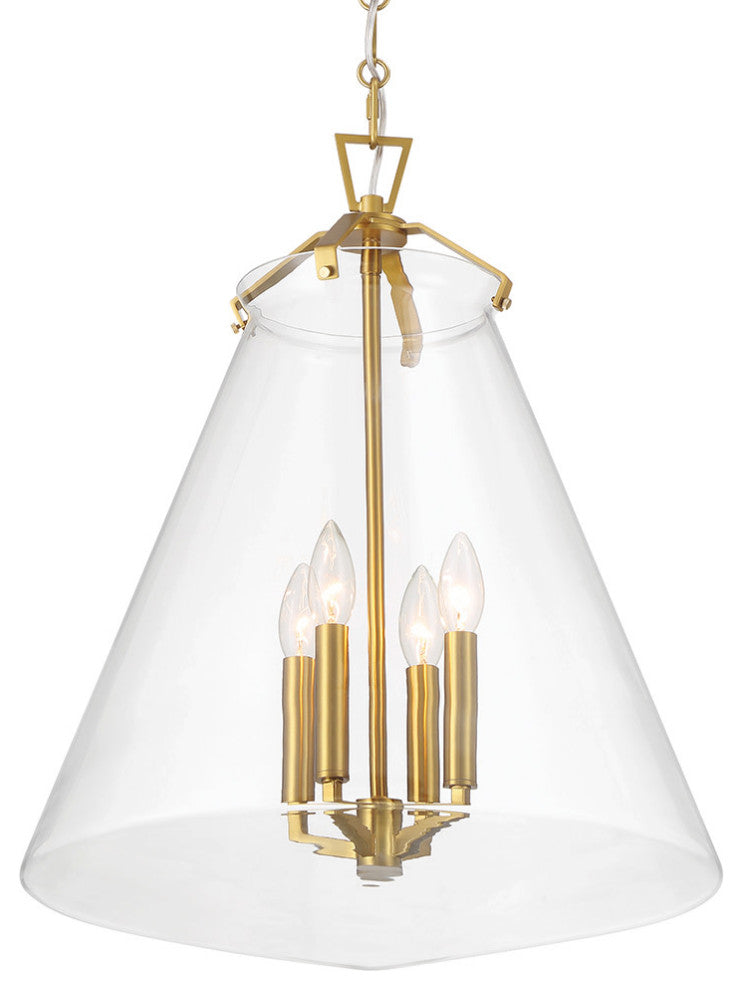 Crystorama Lighting Group VSS-7018 Voss 4 Light 18"W Taper Candle - Luxe Gold