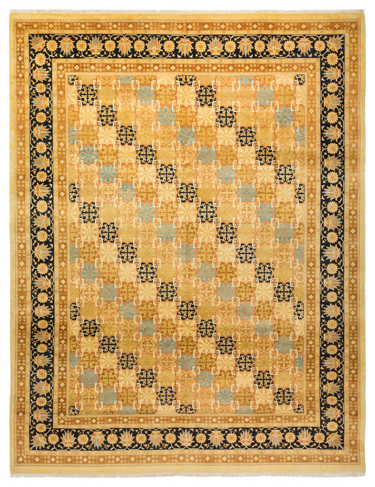 Camila, One-of-a-Kind Hand-Knotted Area Rug Ivory, 9'1"x11'10"