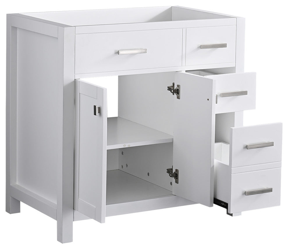 36" Single Bathroom Vanity Base with Drawers