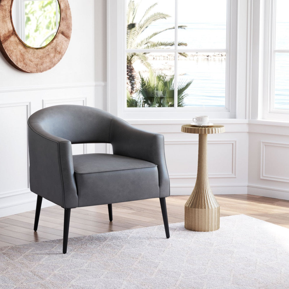 Sofa Side Table, Round, Aluminum, Metal, Antique Gold, Lounge Lobby Hospitality