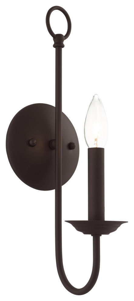 Livex Lighting Estate 1 Light Bronze Single Sconce