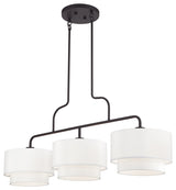 Manorwood 3 Light Bronze Extra Large Linear Chandelier