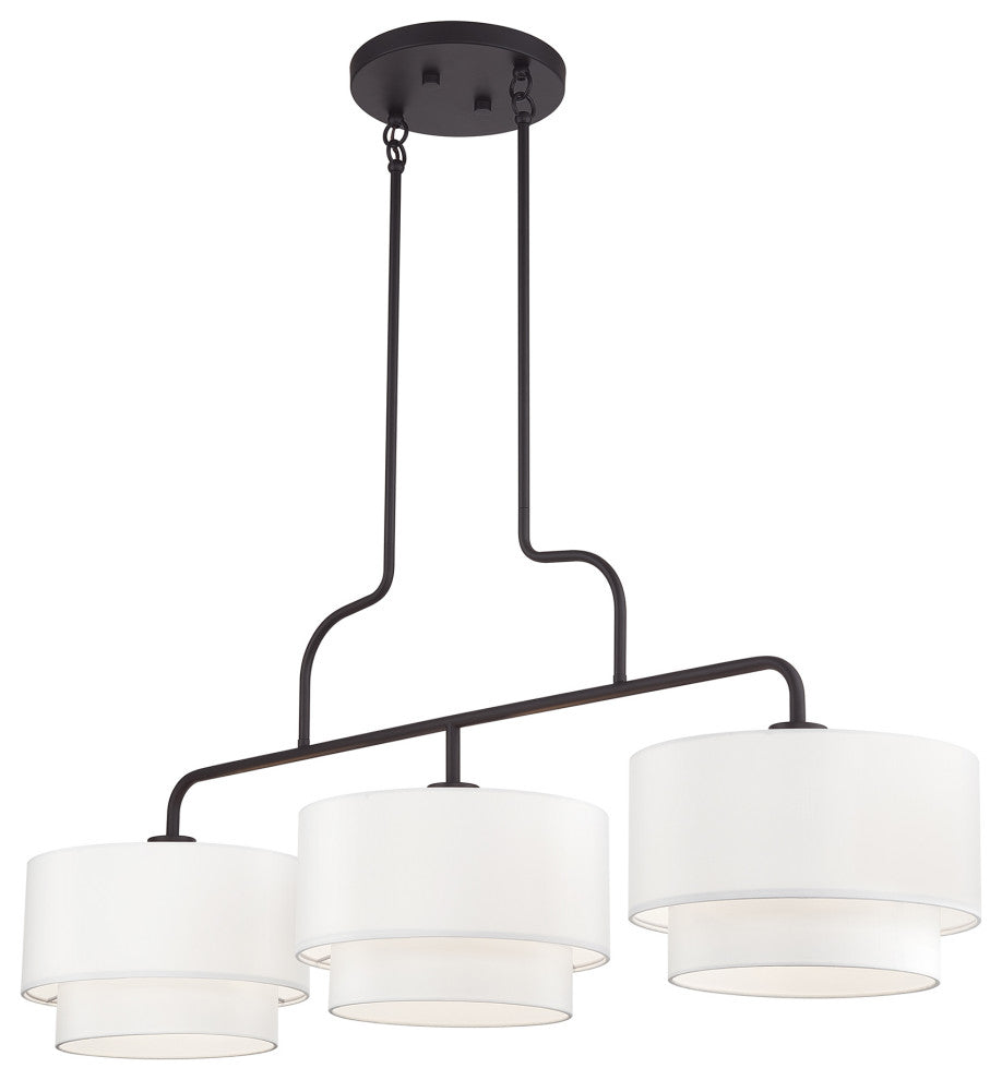 Manorwood 3 Light Bronze Extra Large Linear Chandelier