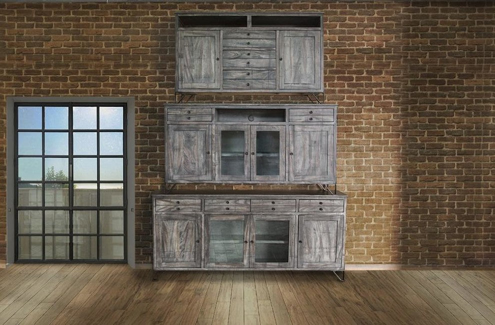 Sawyer Rustic Modern Solid Parota Wood 70" Sideboard Console