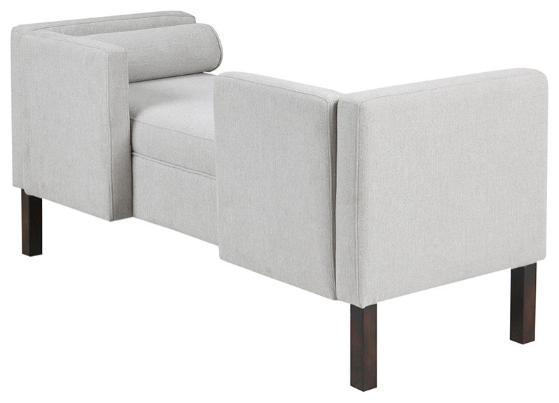 Madison Park Bradford Modern Open Back Upholstered Accent Bench, Grey