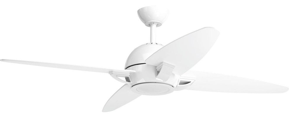 Soar Collection 54" 4 Blade Fan With LED Light, White