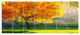 Beautiful Autumn Season in Forest, Landscape Canvas Art, 83"x32", 7 Panels