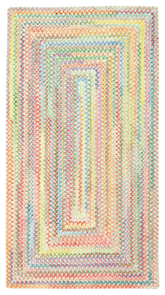 Capel Baby's Breath Natural 0450_610 Braided Rugs - 7' 6" X 7' 6" Concentric Rec